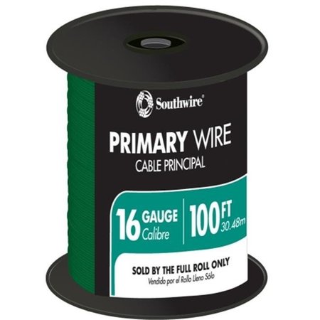 SOUTHWIRE Southwire Company 56422023 100 ft. Green 16 Gauge 19 Strand Primary Auto Wire 56422023